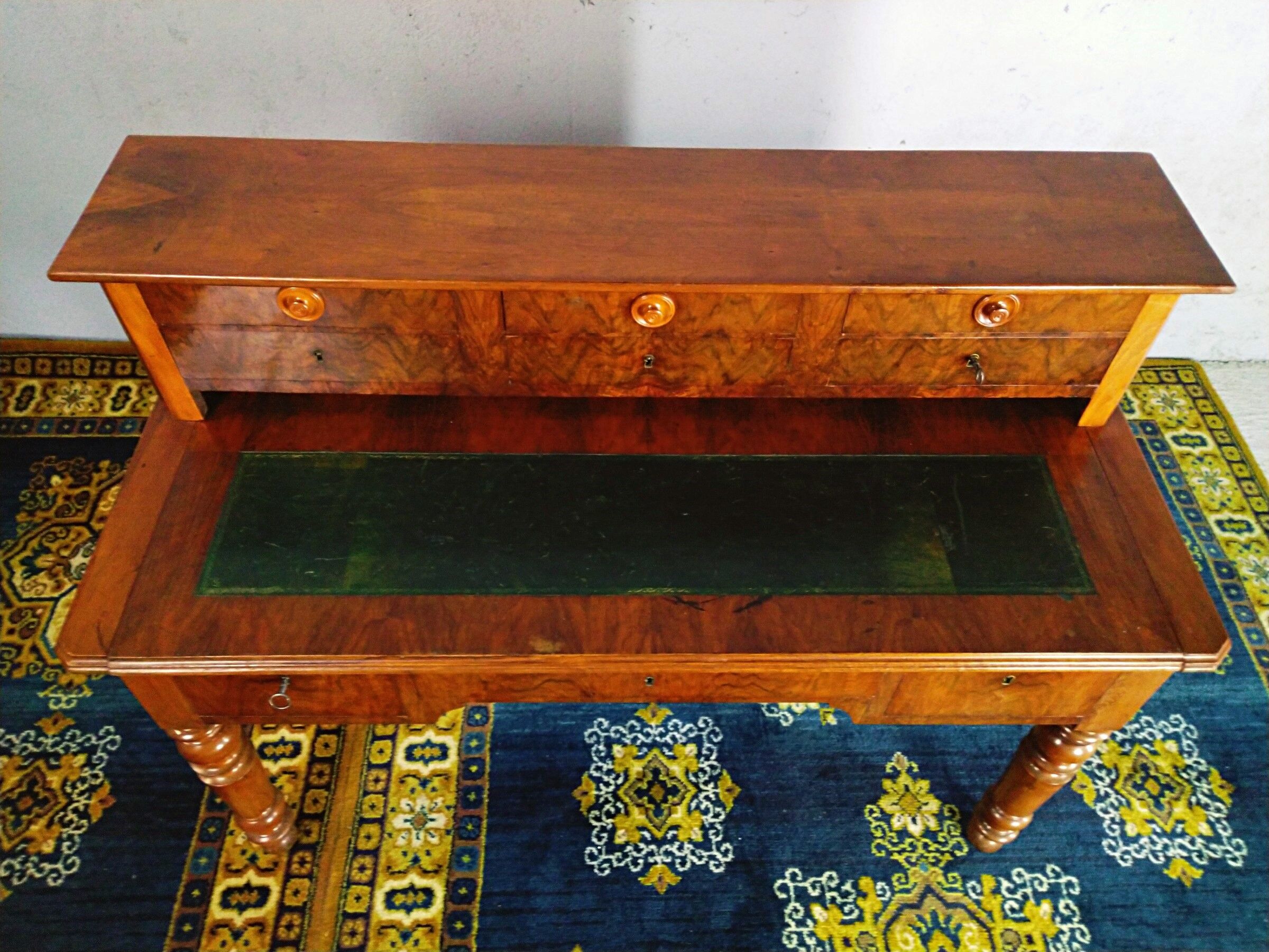 Louis Philippe desk in walnut bramble