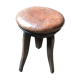 Old leather rotating piano stool