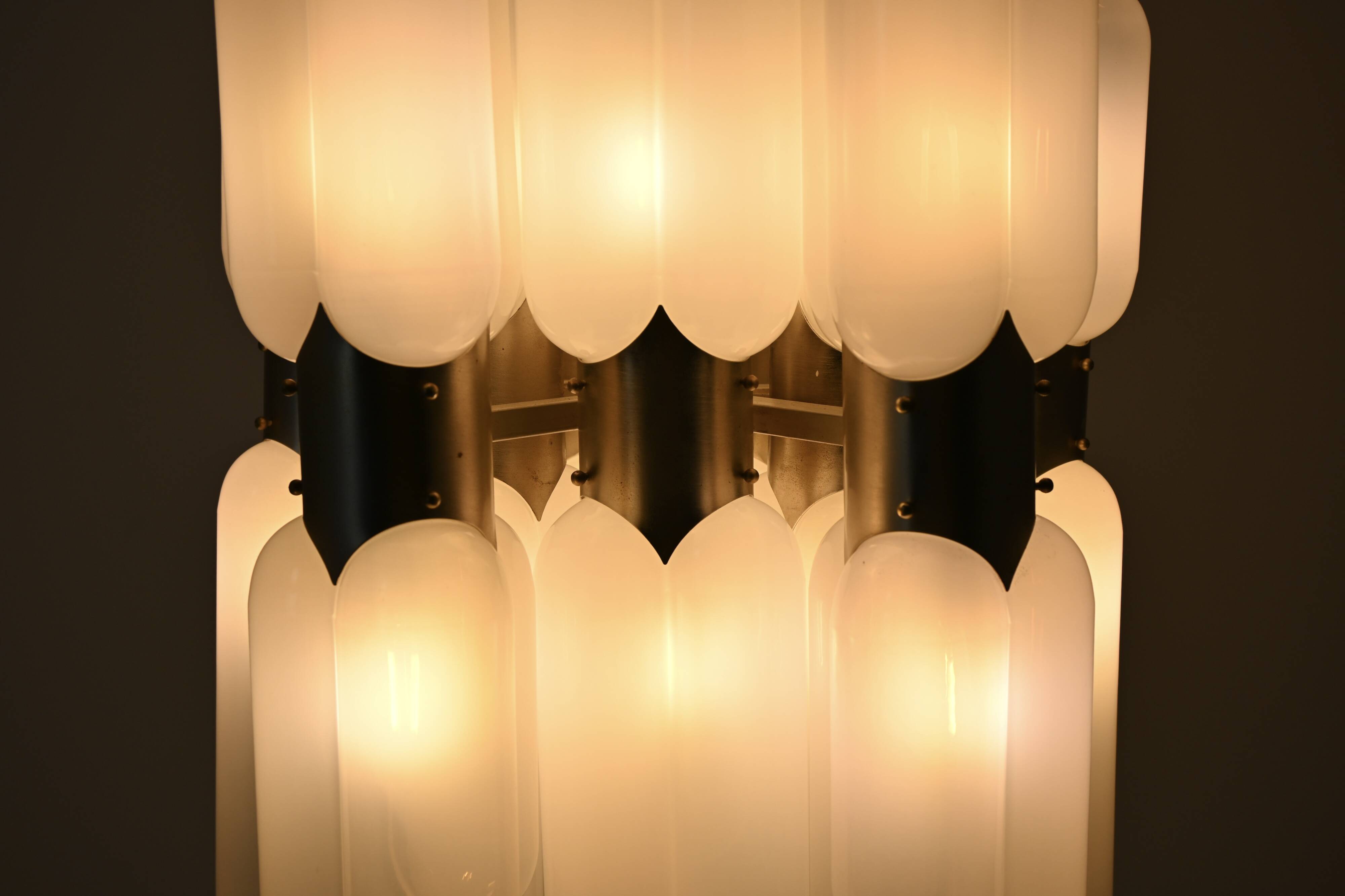 “Torpedo” chandelier by Carlo Nason for Mazzega, 1960s