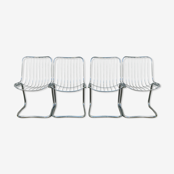 Rinaldi chrome metal chairs