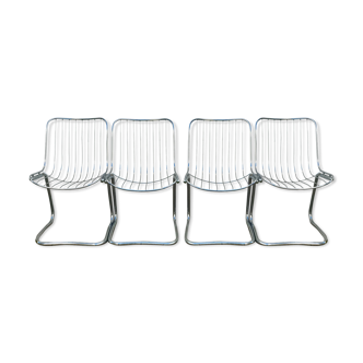 Rinaldi chrome metal chairs