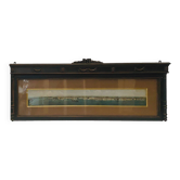 Panoramic view of Venice in a 20th century carved walnut frame