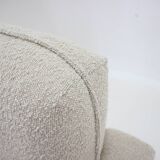 1970s pair of armchairs in boucle fabric, czechoslovakia