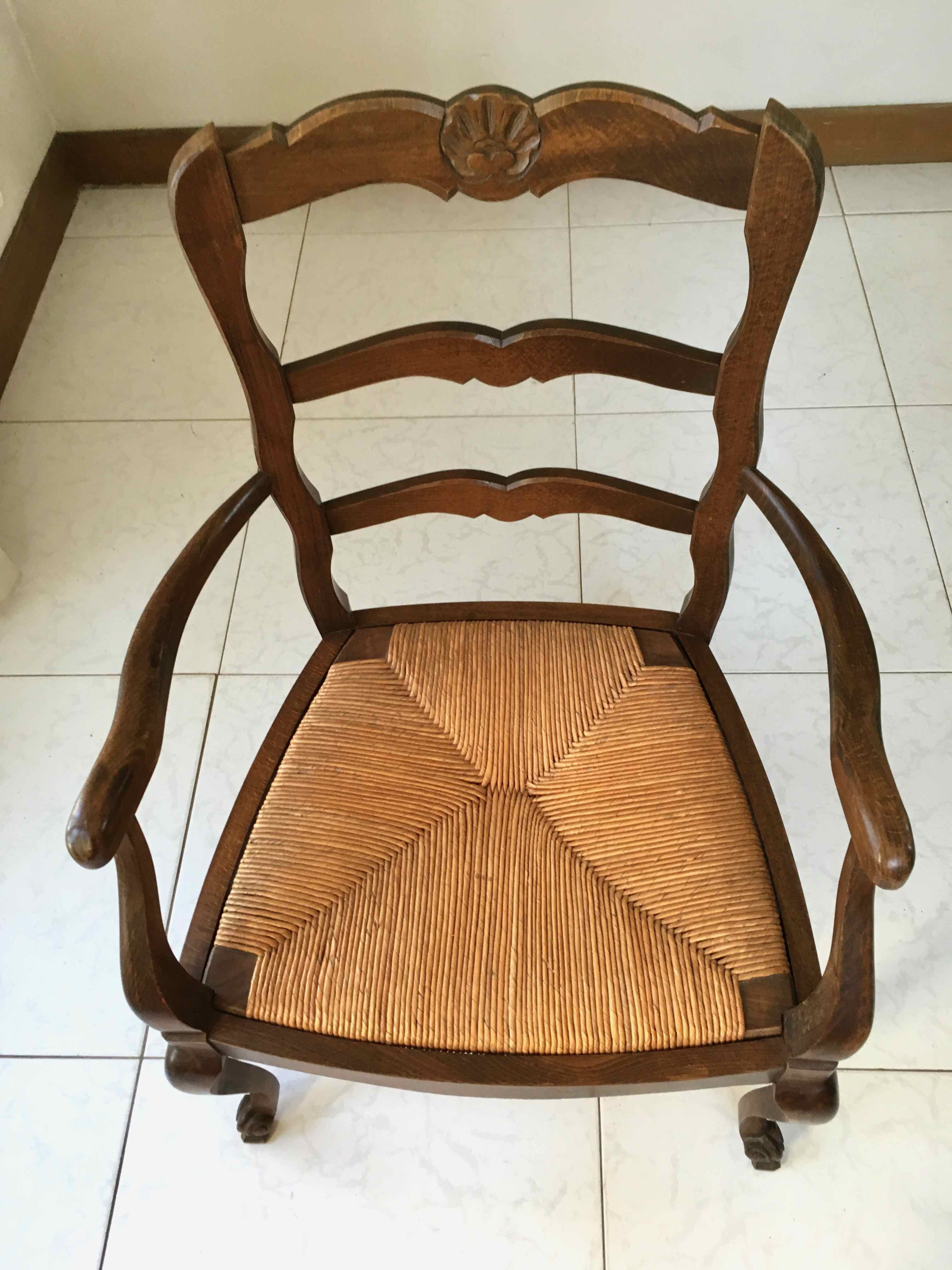 Pair of Provencal mulched armchairs Louis XV style
