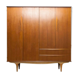 Scandinavian teak cabinet 1960 with mounting plan