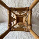 Plant holder or vintage saddle in bamboo and rattan