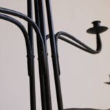 Large Wrought Iron Floor Candelabra, 1950s