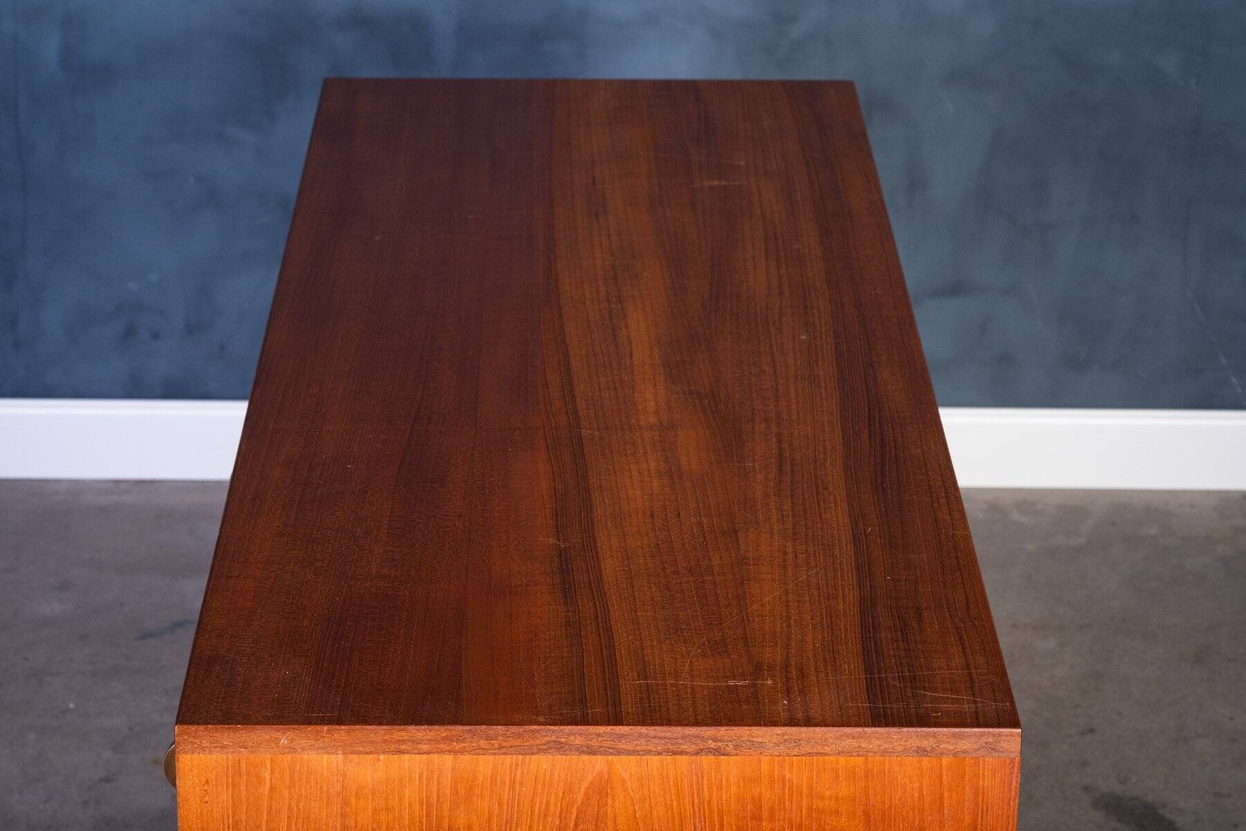Enfilade Basse en Teck avec Poignées en Laiton par Peter Løvig Nielsen, 1960s