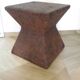 Side table - woven rattan - colonial style - vintage hourglass shape