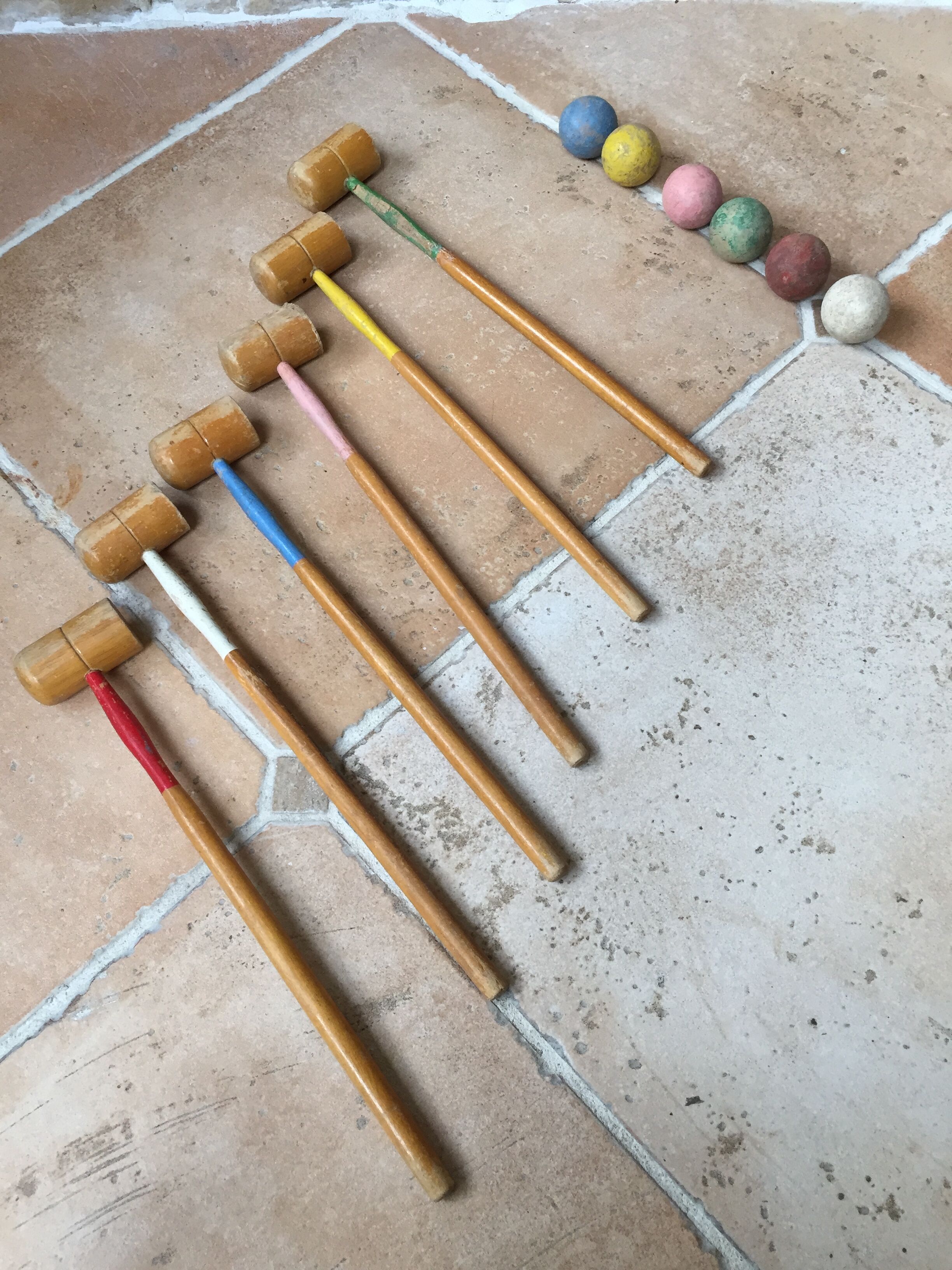 Jeu de croquet de salon vintage