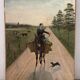 Woman with Donkey, oil on canvas signed 1886