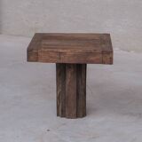 Paire de tables d'appoint en bois Wabi-Sabi, Belgique 1950