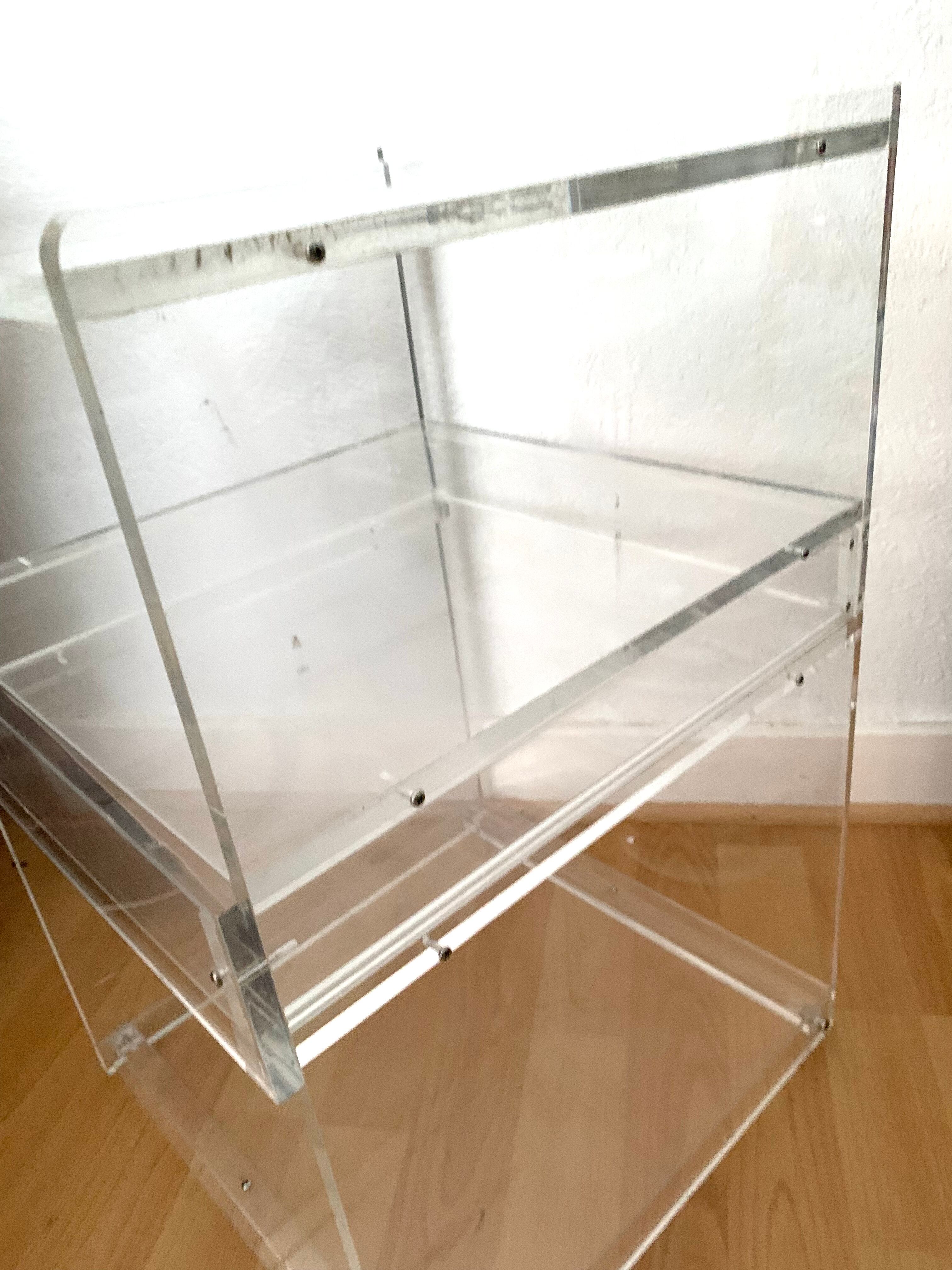 Vintage plexiglass side furniture