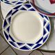 Set of 6 flat plates badonviller courville and sumatra 30s