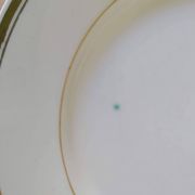 6 Vintage Moulin des Loups Gold-Edged Dinner Plates