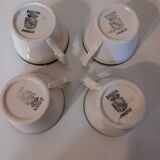 Lot 4 cups Digoin Sarreguemines