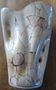 Beige vase by vallauris with flower pattern - excellent condition