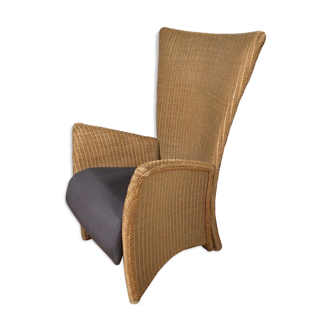 Rattan high back chair