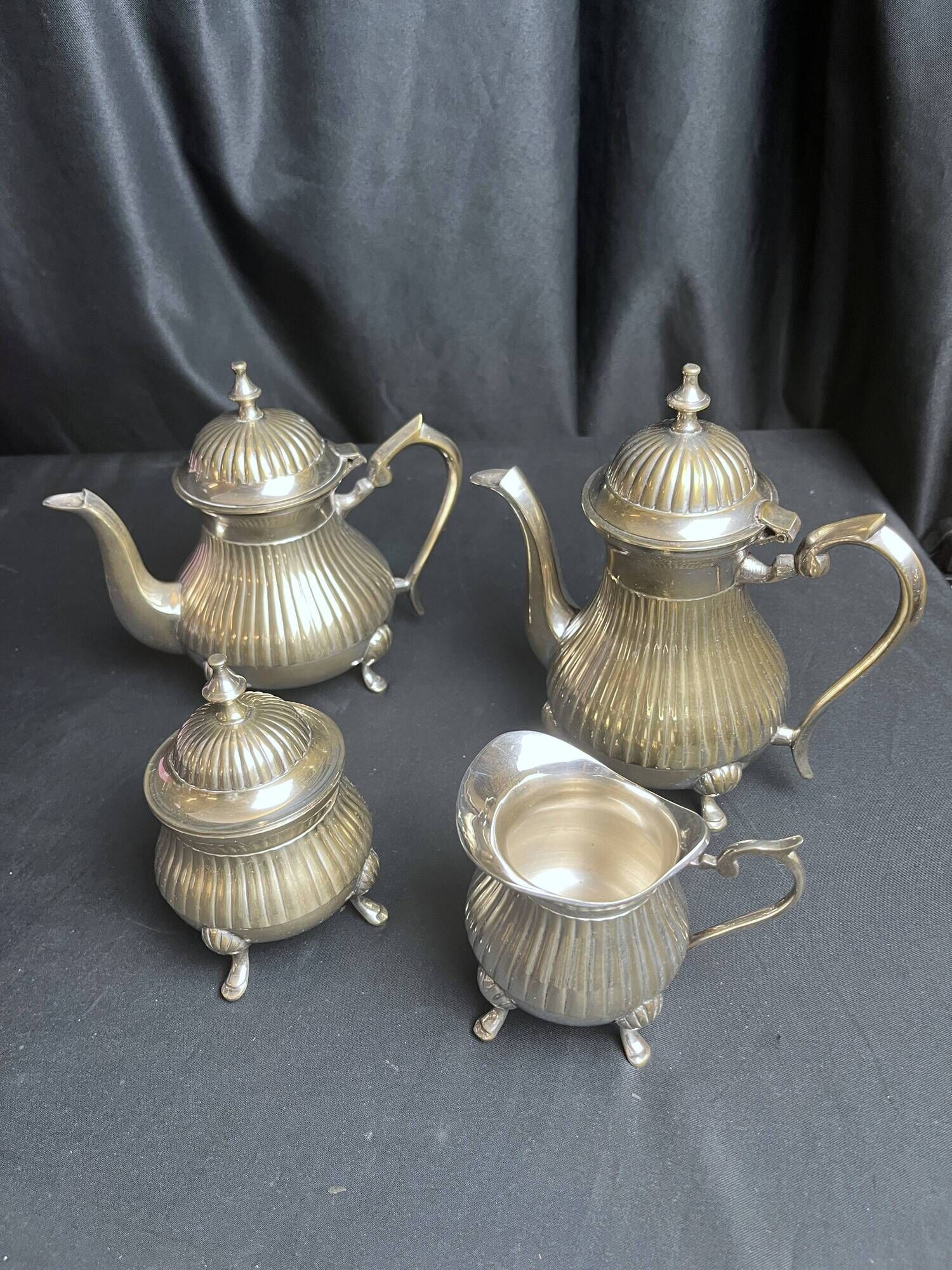 Tableware, part of a silver-plated English coffee service from the 20th century.