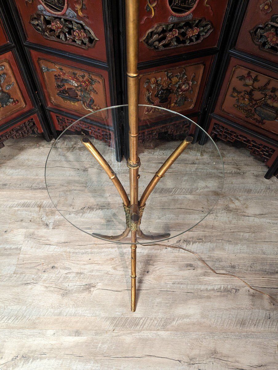 Bamboo floor lamp