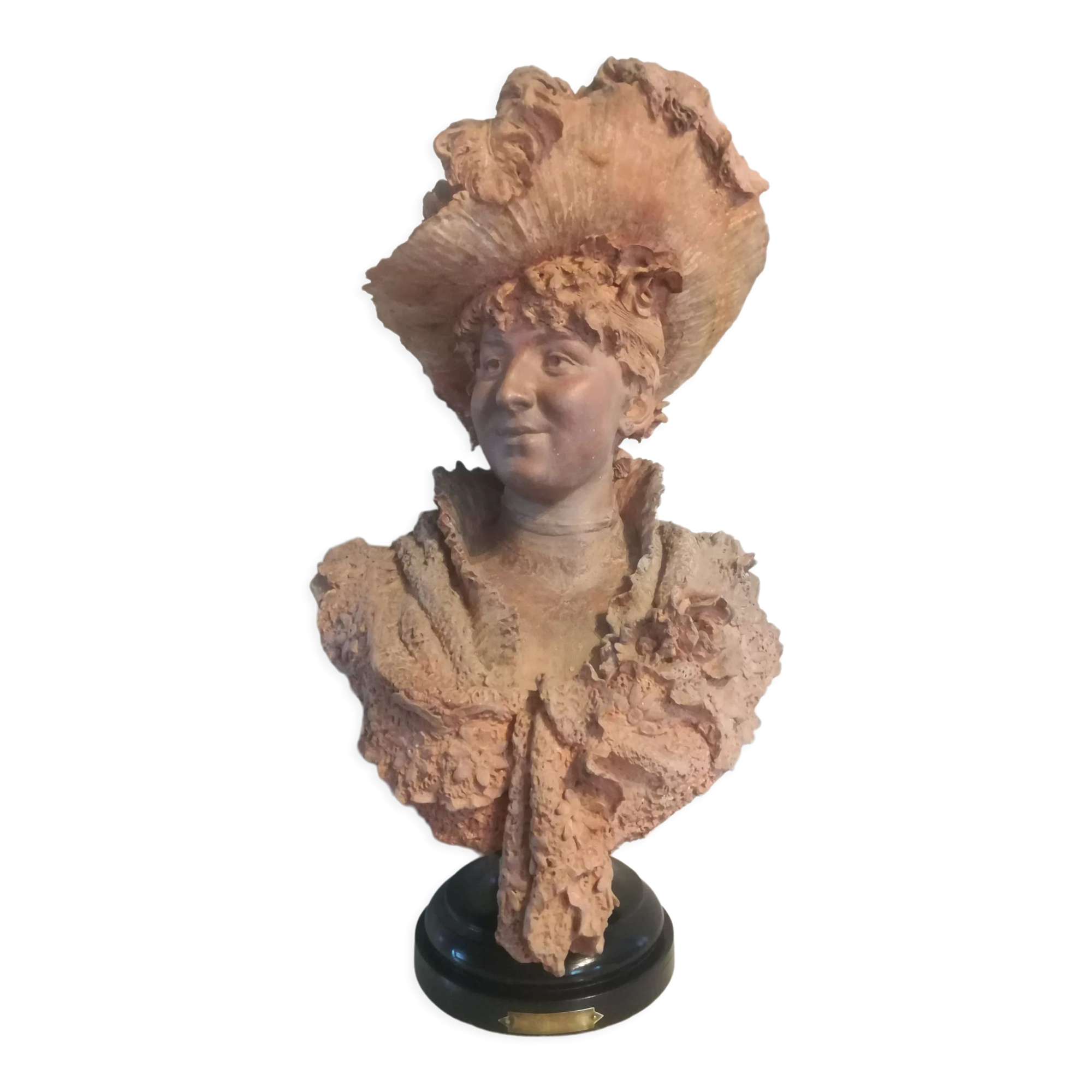 Bust signed D. Van Den Bossche in terracotta