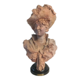 Bust signed D. Van Den Bossche in terracotta