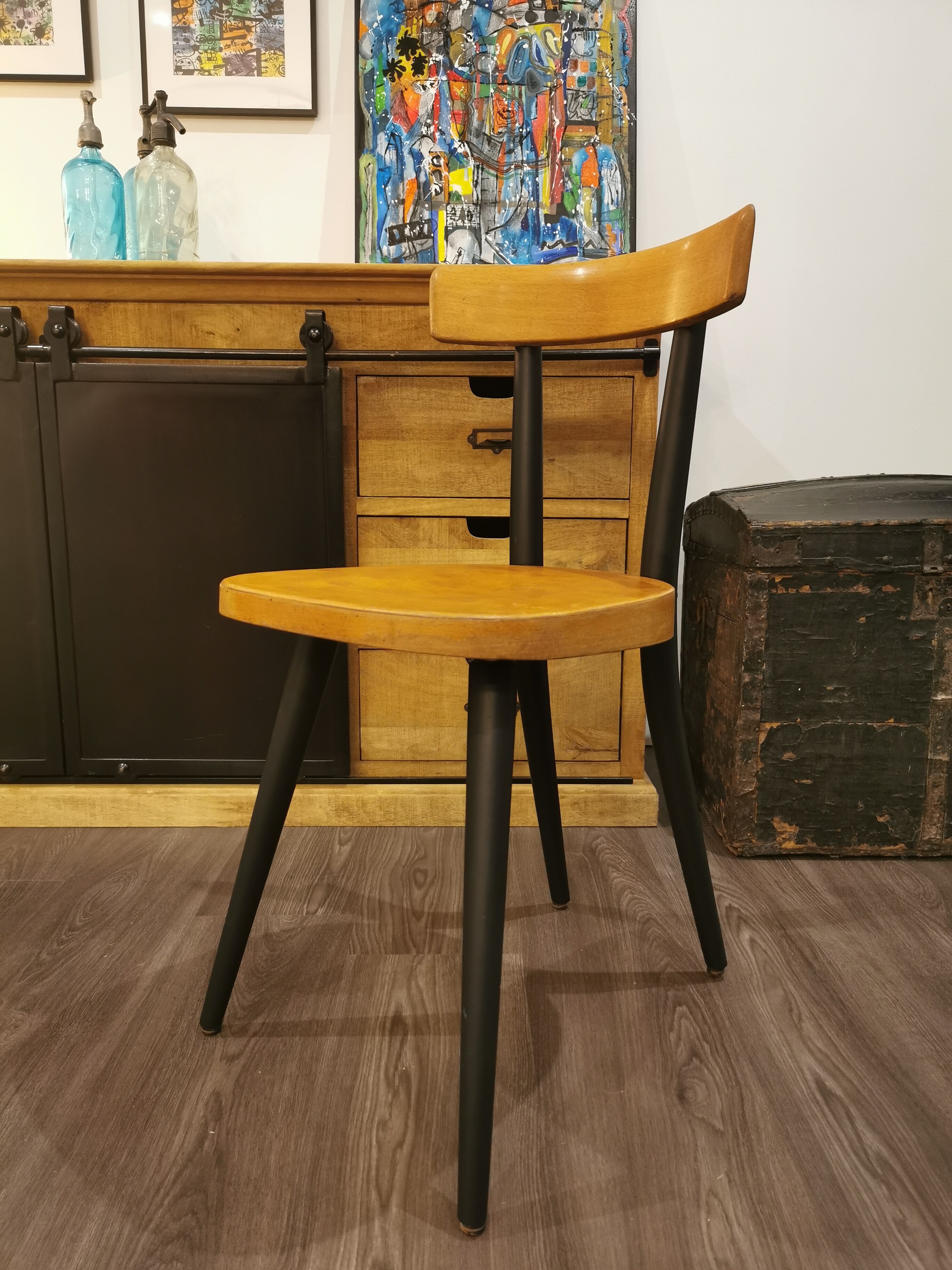 Series of 6 chairs bistro Baumann and Luterma