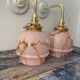 Pair of newly electrified art deco wall lamps