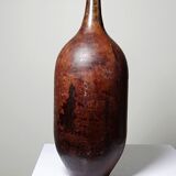 Grand vase potiche décoratif en métal vintage design minimaliste