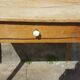 Raw wood farm table with drawer