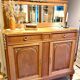 Raw wood sideboard and its mirror