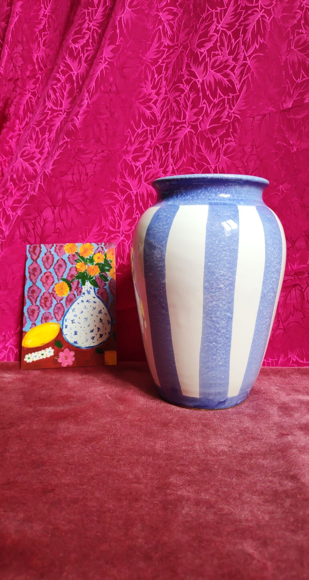 Blue and white vase