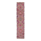 Couverture tribale turque vintage nouée à la main 82x382