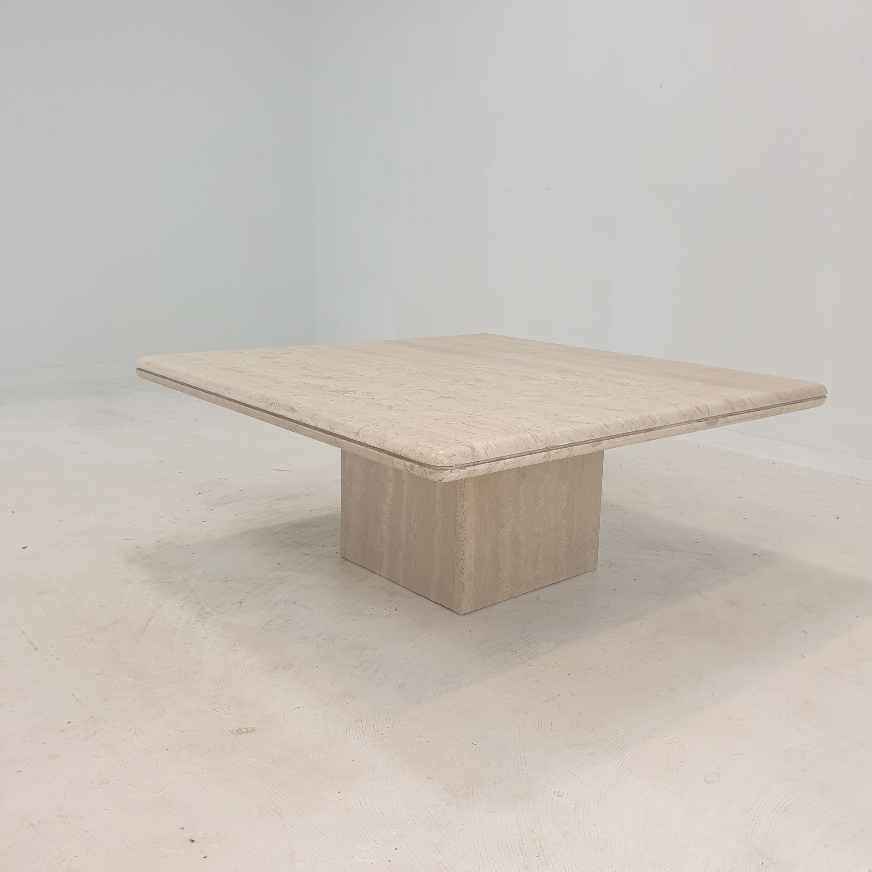Italian Travertine Coffee Table, 1980's