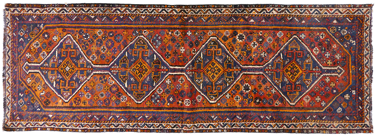 Corridor & orient carpet entirely handmade "Shiraz"