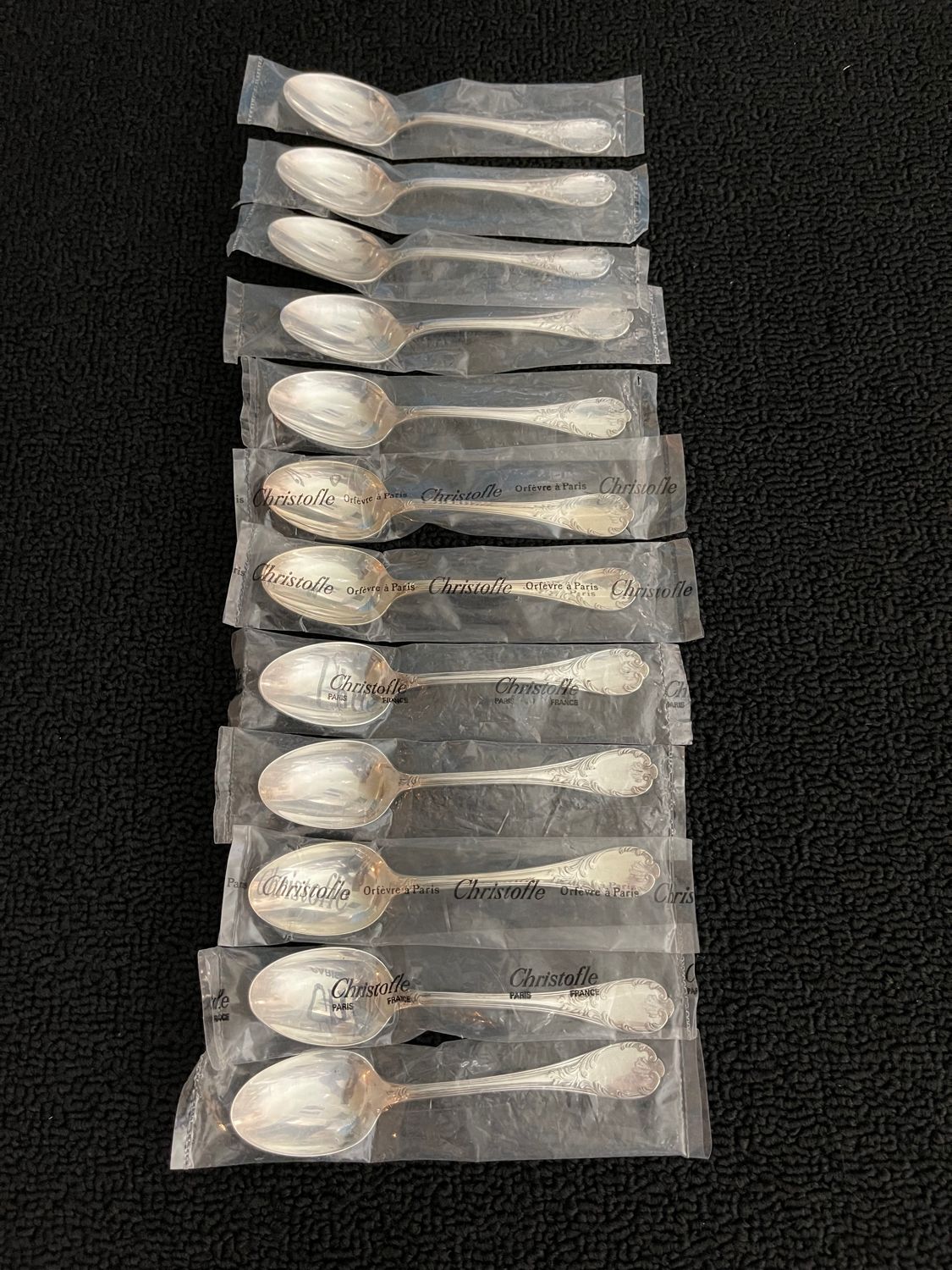 Christofle marly 12 spoons in new blister packs
