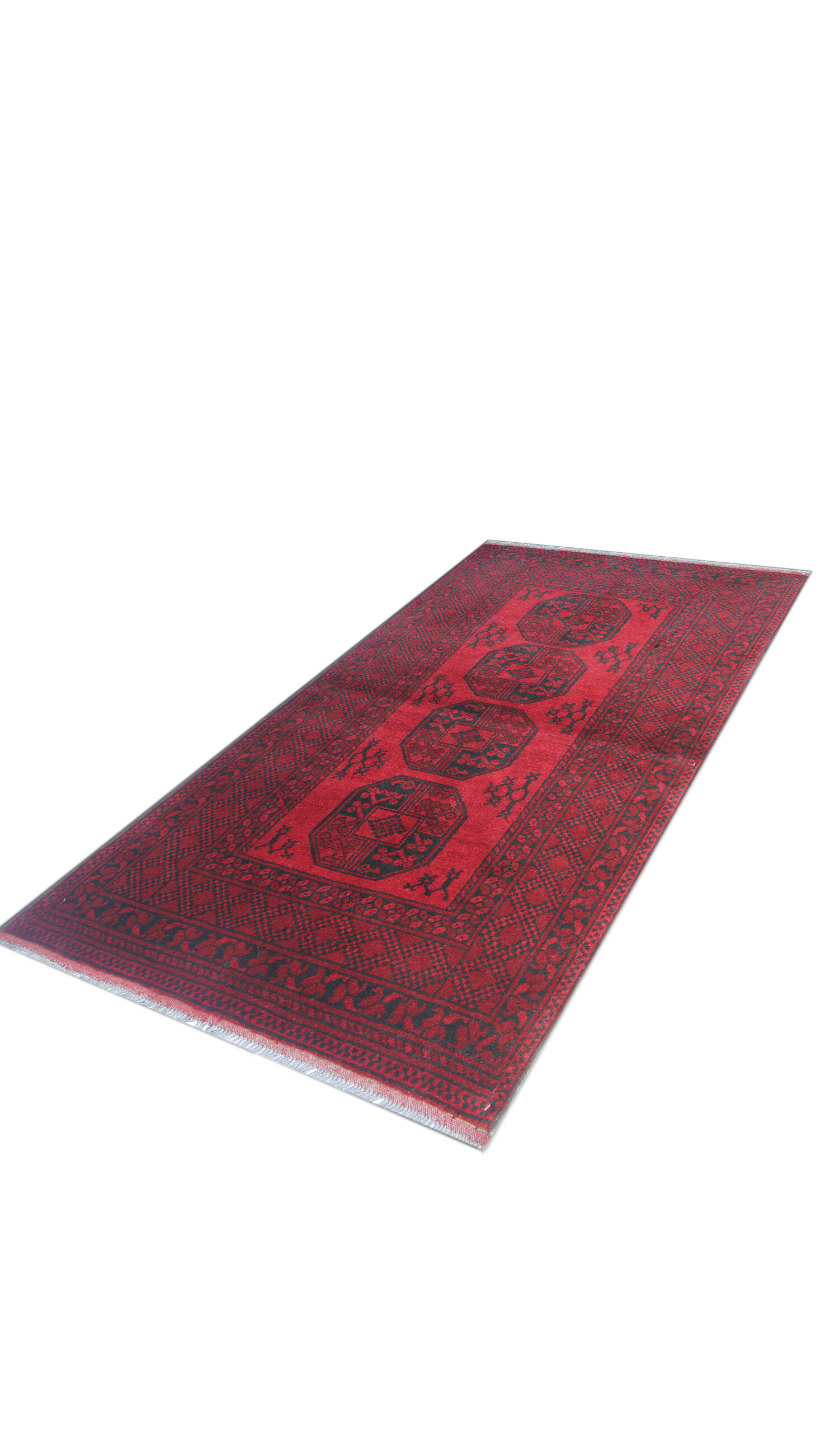 Handwoven Red Rug Traditional Ziegler Carpet- 105x190cm