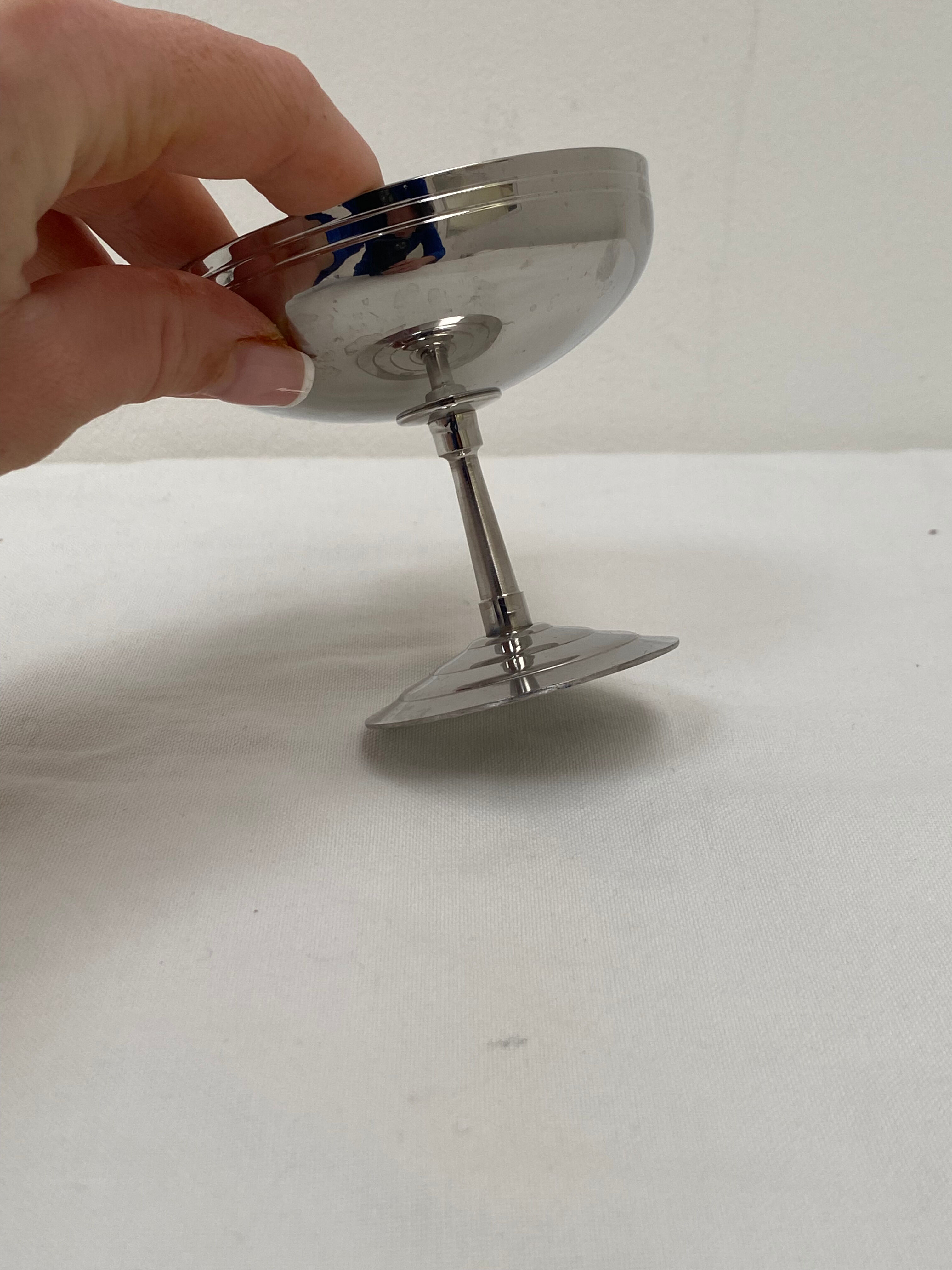 Ice cups x7 stainless steel brand Rémy Letang, 1970