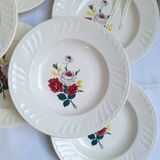 Vintage flower soup plates