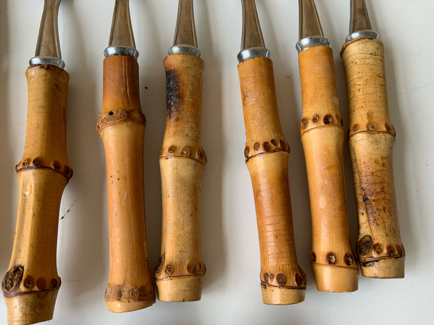 Vintage bamboo cutlery set