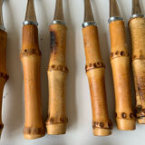 Vintage bamboo cutlery set