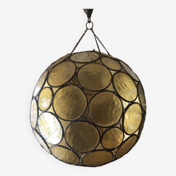Vintage glass ball pendant light