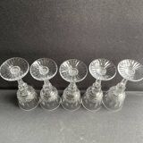 5 Water glasses – Mouth-blown and hand-cut crystal