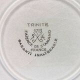 6 antique fish plates, St Amand earthenware