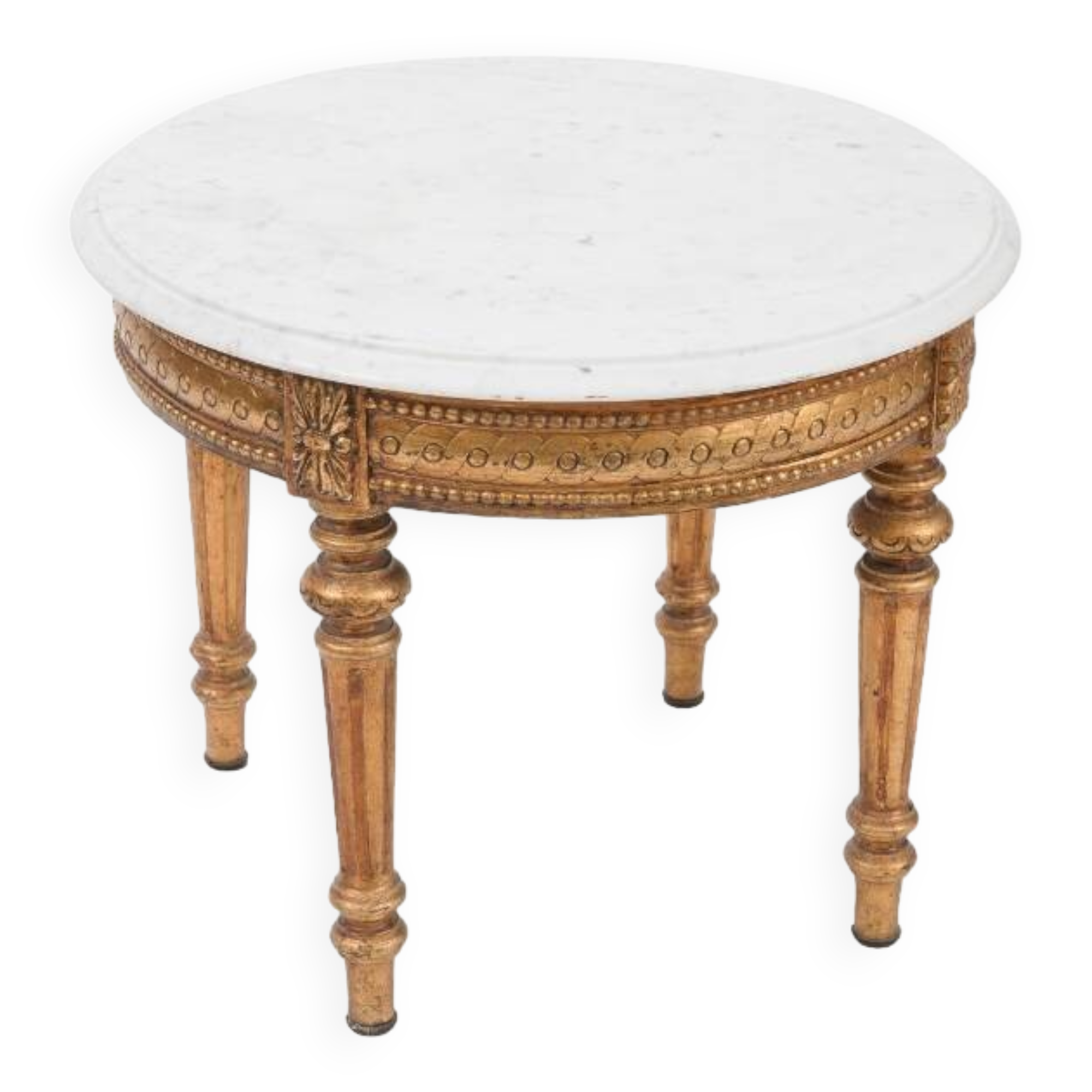 Louis XVI style golden side table