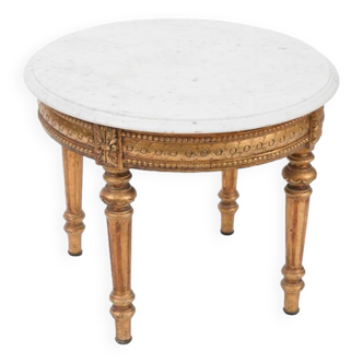 Louis XVI style golden side table