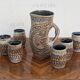 Vintage Accolay ceramic orangeade set, 1960s