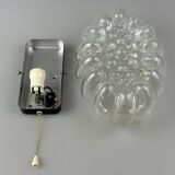 60s 70s wall lamp made of glass & metal bubble wall sconce space age design