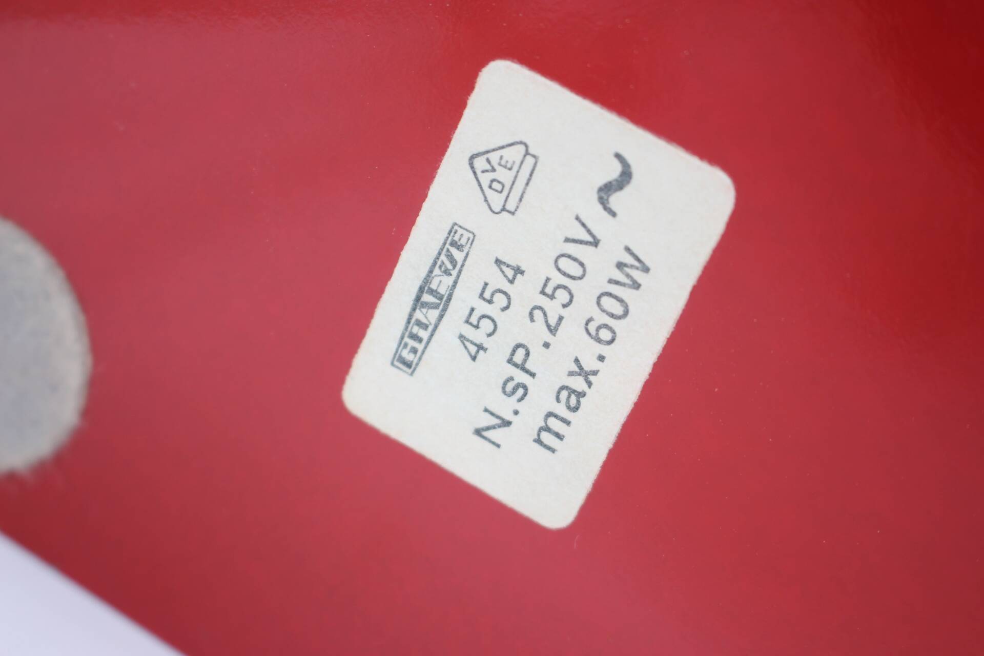 1960s Red Adjustable Table lamp, Germany