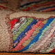 Old american carpet hooked handmade 88cm x 252cm 1880s